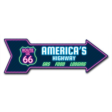 Signmission 66 Lodging Arrow Decal Funny Home Decor 24in Wide D-A-8-999996